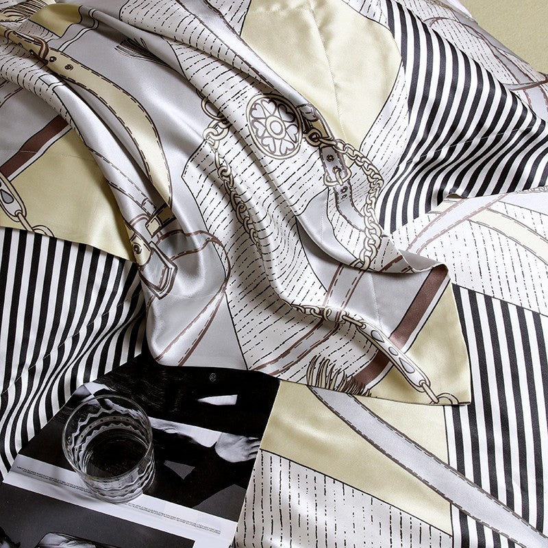 Glamique Luxury Pure Mulberry Silk Bedding Set Duvet Cover Set - Venetto Design Venettodesign.com