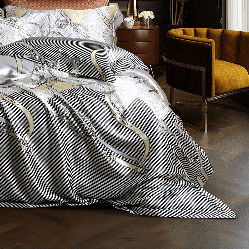 Glamique Luxury Pure Mulberry Silk Bedding Set Duvet Cover Set - Venetto Design Venettodesign.com