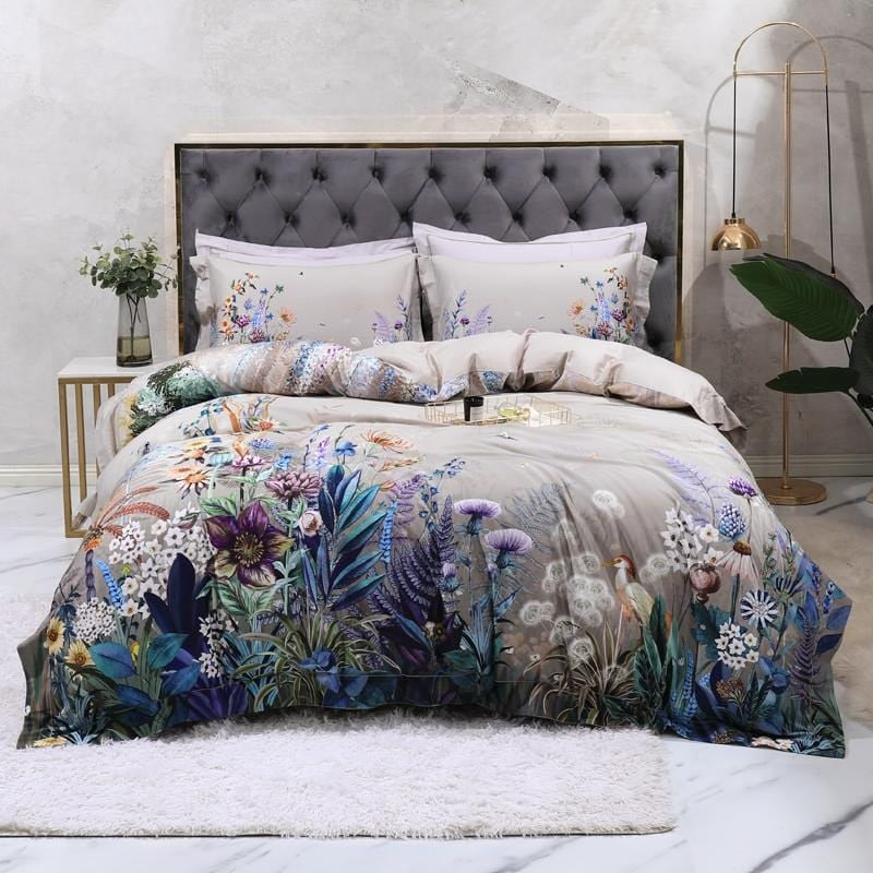 Gianna Egyptian Cotton Bedding Set Duvet Cover Set - Venetto Design Double / Flat Sheet / 2 Pillowcases Venettodesign.com