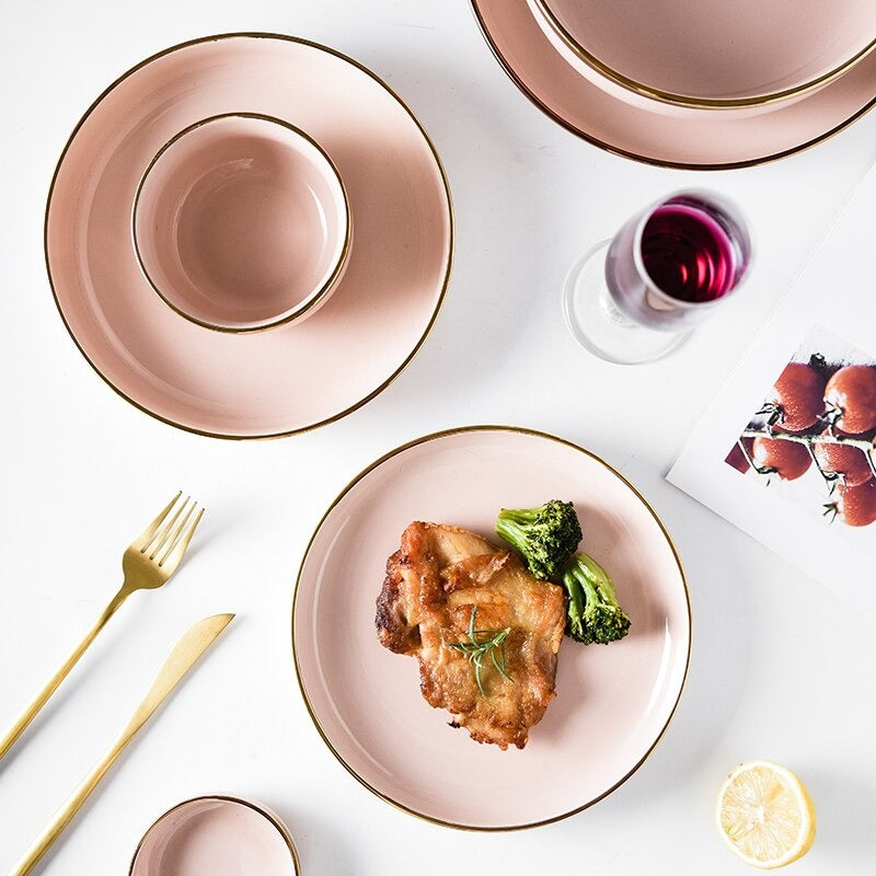 Felicity Pink Luxury Dinnerware Set Plate - Venetto Design Venettodesign.com
