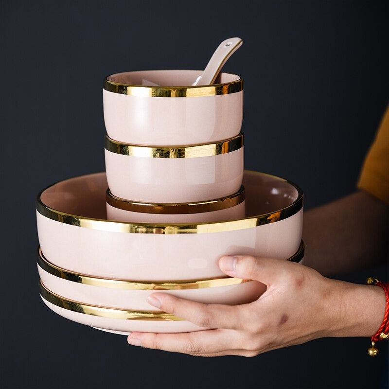 Felicity Pink Luxury Dinnerware Set Plate - Venetto Design Venettodesign.com