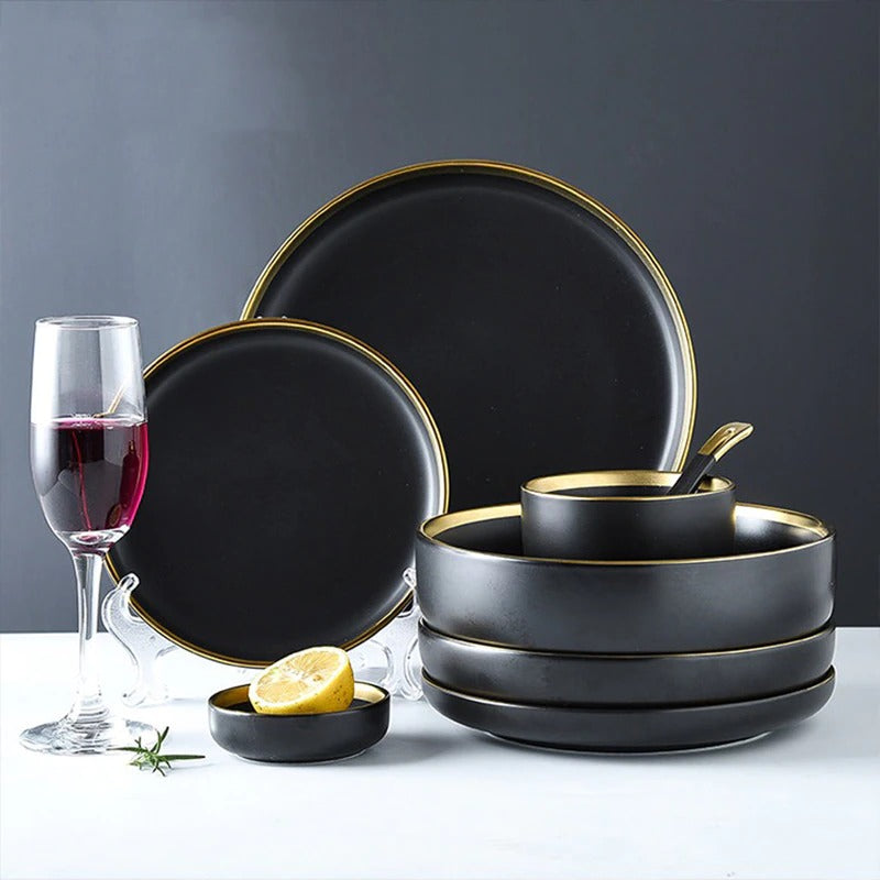 Legacy Black Luxury Dinnerware Set Plate - Venetto Design Venettodesign.com