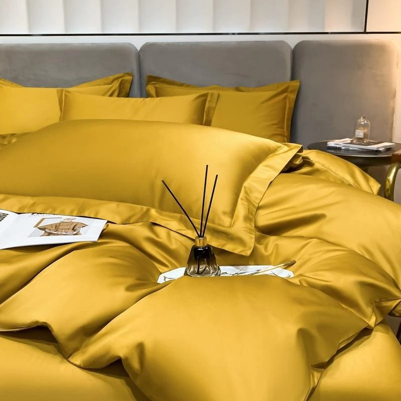 Neo Gold Silky Cotton Duvet Cover Set Duvet Cover Set - Venetto Design Venettodesign.com