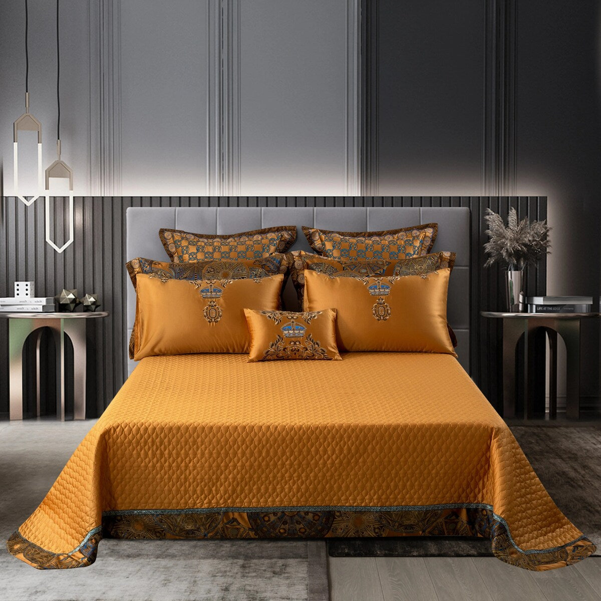 Khronom Luxury Satin Cotton Duvet Cover Set Duvet Cover Set - Venetto Design Venettodesign.com