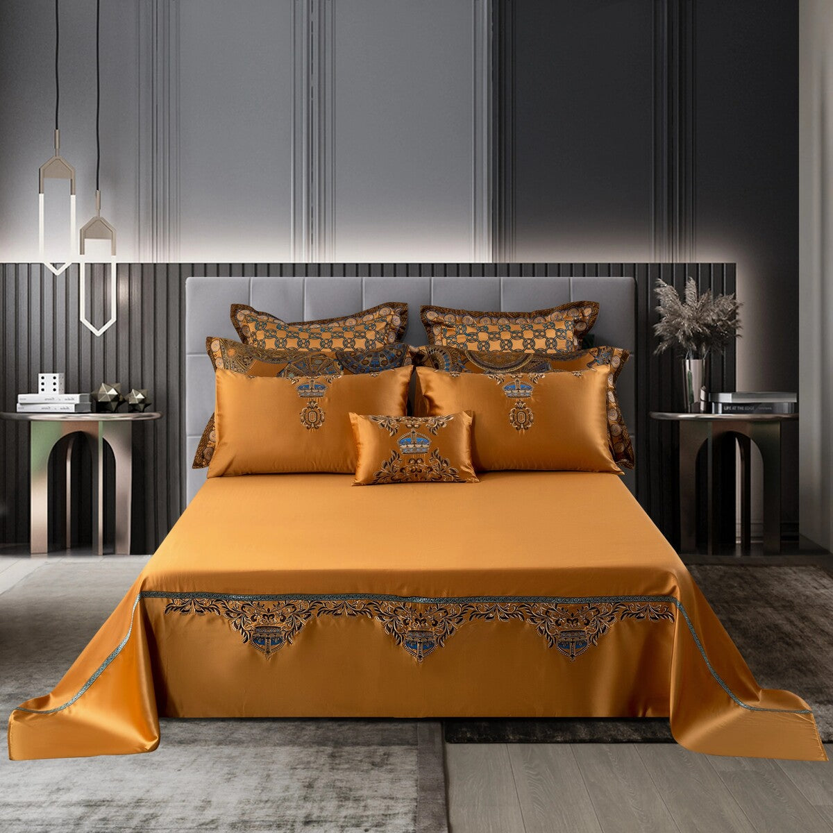 Khronom Luxury Satin Cotton Duvet Cover Set Duvet Cover Set - Venetto Design Venettodesign.com