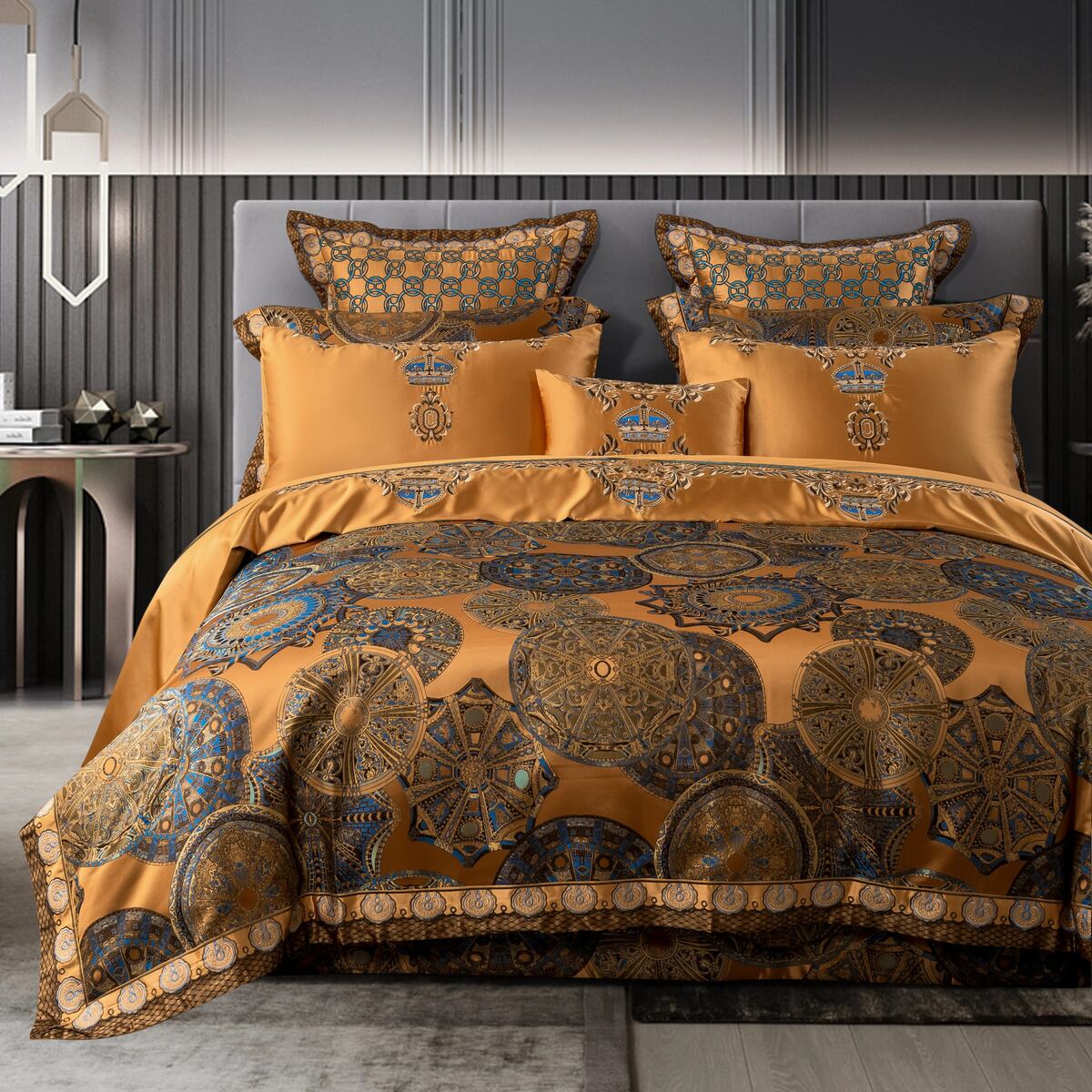 Khronom Luxury Satin Cotton Duvet Cover Set Duvet Cover Set - Venetto Design Venettodesign.com