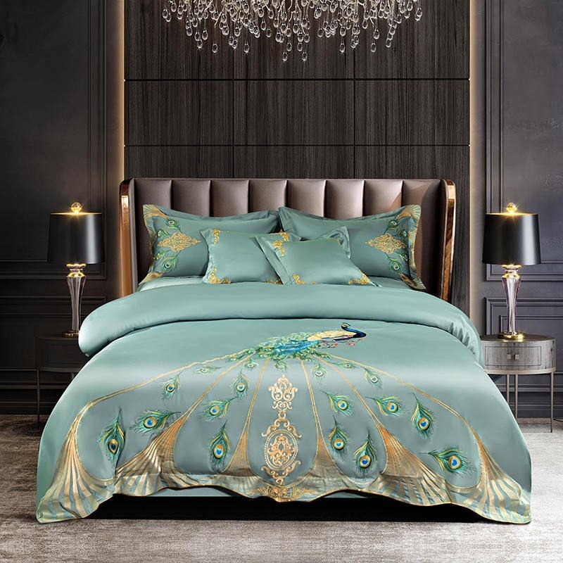 Pavalena Luxury Embroidery Egyptian cotton Duvet Cover Set Duvet Cover Set - Venetto Design King / 4 Pieces Venettodesign.com