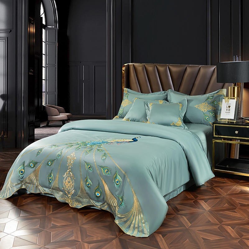 Pavalena Luxury Embroidery Egyptian cotton Duvet Cover Set Duvet Cover Set - Venetto Design Venettodesign.com