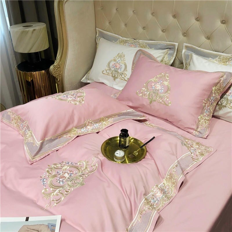 Pheliza Egyptian Cotton Embroidery Premium Luxury Duvet Cover Set Duvet Cover Set - Venetto Design Venettodesign.com