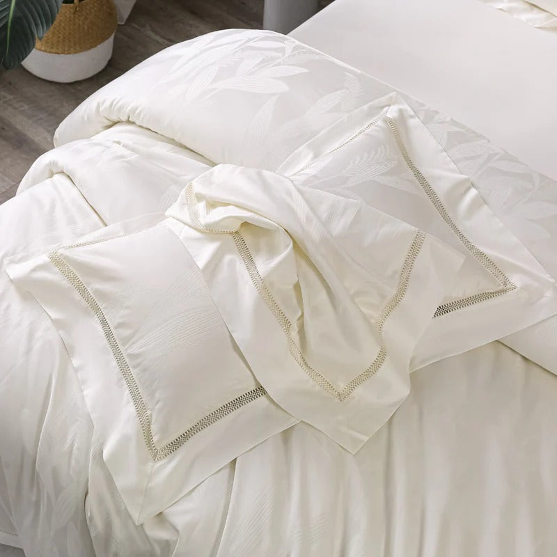 Pagonia Egyptian Cotton Vintage Jacquard Duvet Cover set Duvet Cover Set - Venetto Design Venettodesign.com