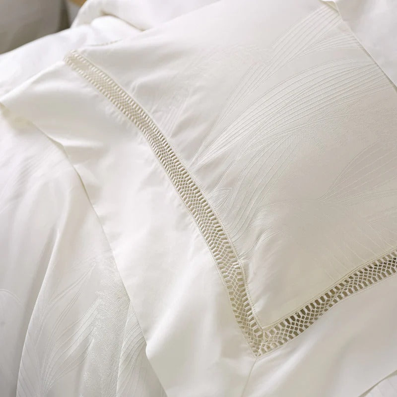 Pagonia Egyptian Cotton Vintage Jacquard Duvet Cover set Duvet Cover Set - Venetto Design Venettodesign.com