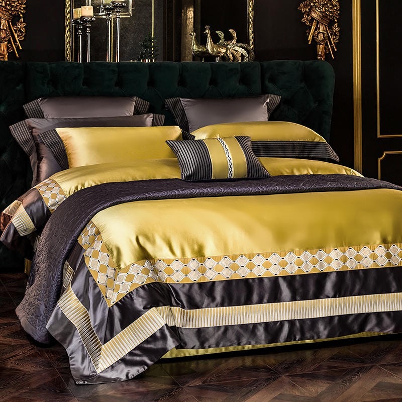 Amarilla Embroidery Egyptian Cotton Duvet Cover Set Duvet Cover Set - Venetto Design Venettodesign.com