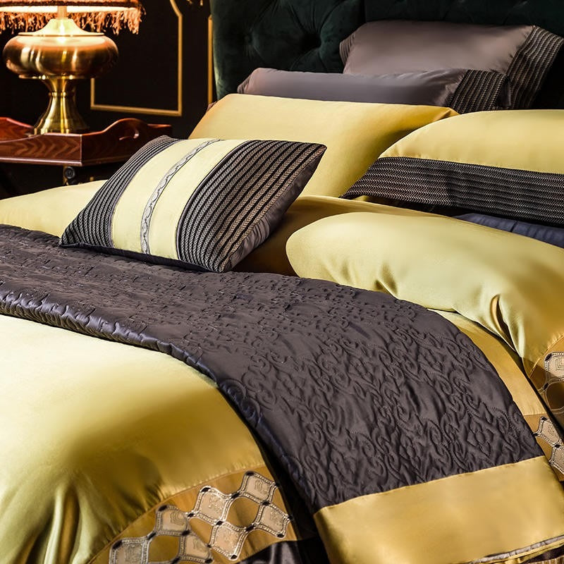 Amarilla Embroidery Egyptian Cotton Duvet Cover Set Duvet Cover Set - Venetto Design Venettodesign.com