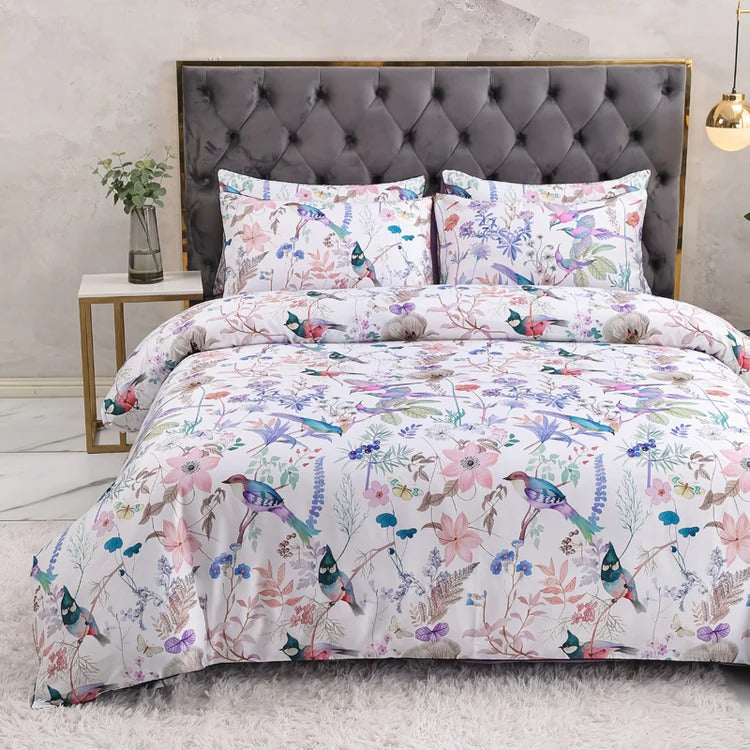 Avis Botanical Ultra Soft Egyptian Cotton Duvet Cover Set Duvet Cover Set - Venetto Design Venettodesign.com