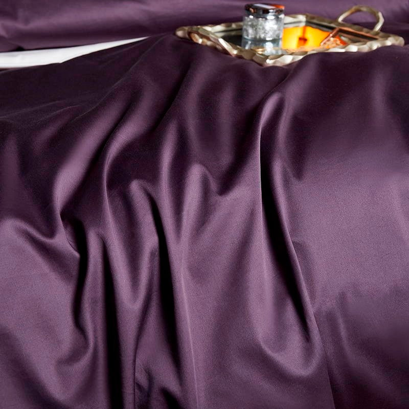 Leila Purple Embroidered Edge Egyptian Cotton Duvet Cover Set Duvet Cover Set - Venetto Design Venettodesign.com