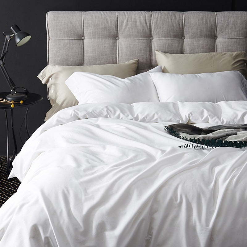 Klazida Ultra Silky Soft Egyptian Cotton Bedding Set Duvet Cover Set - Venetto Design White / King / Flat Sheet Venettodesign.com