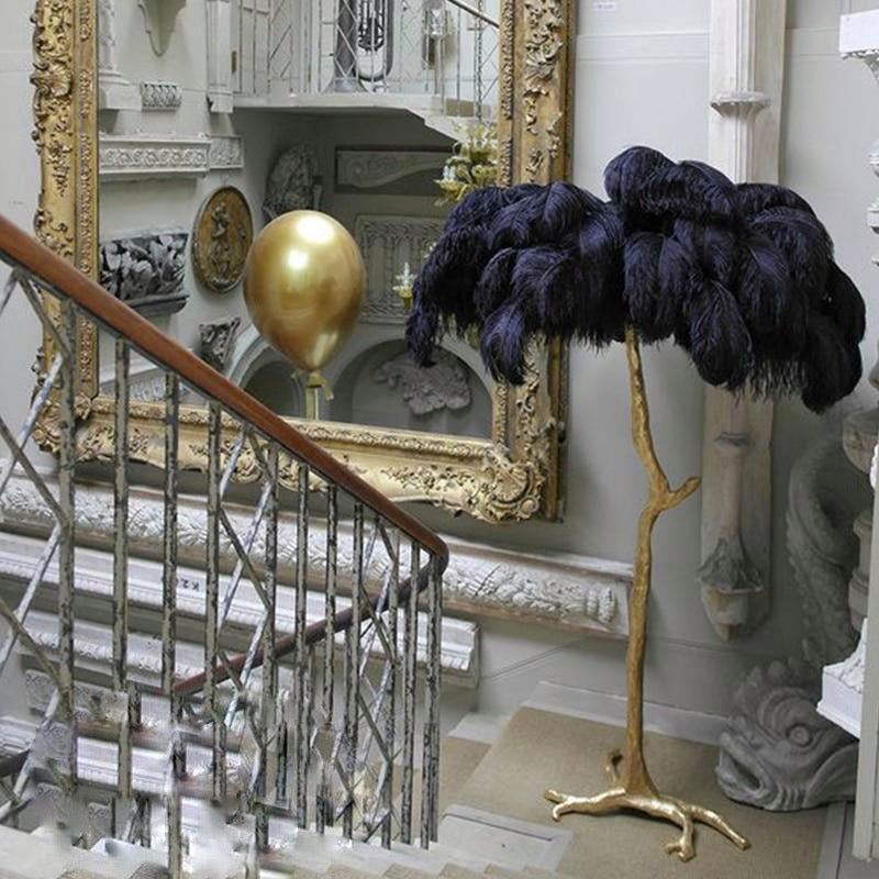 Palmera Luxury Feather Floor/Table Lamp Floor Lamp - Venetto Design Venettodesign.com