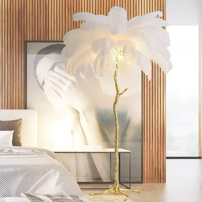 Palmera Luxury Feather Floor/Table Lamp Floor Lamp - Venetto Design Venettodesign.com