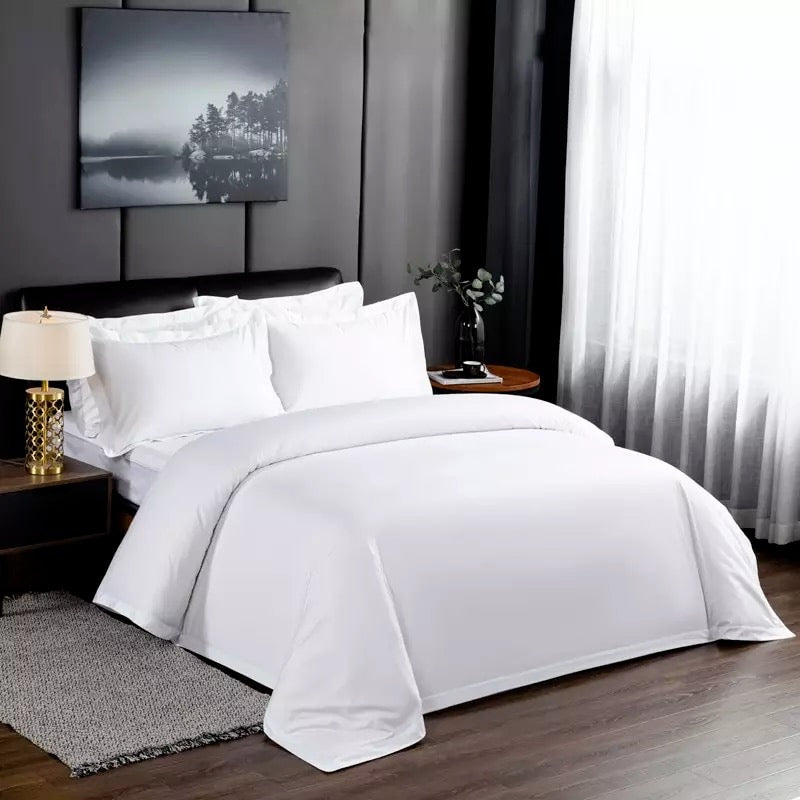 Lola Crisp Cotton Duvet Cover Set Duvet Cover Set - Venetto Design Twin / Flat Sheet / 4 Pieces Venettodesign.com