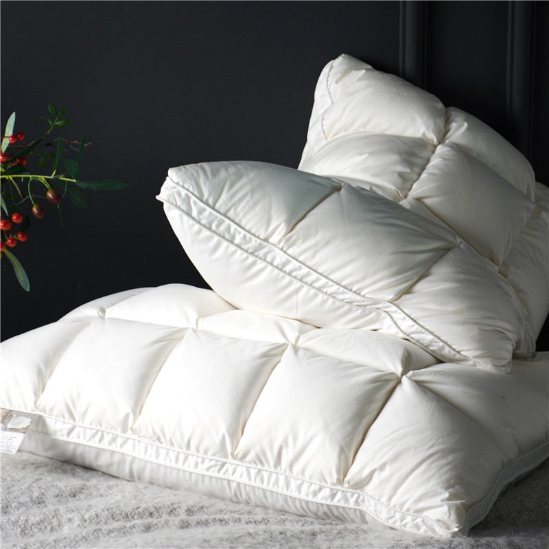 Aura Premium Natural Goose Down Pillow Set(Pair) Duvet Cover Set - Venetto Design Venettodesign.com