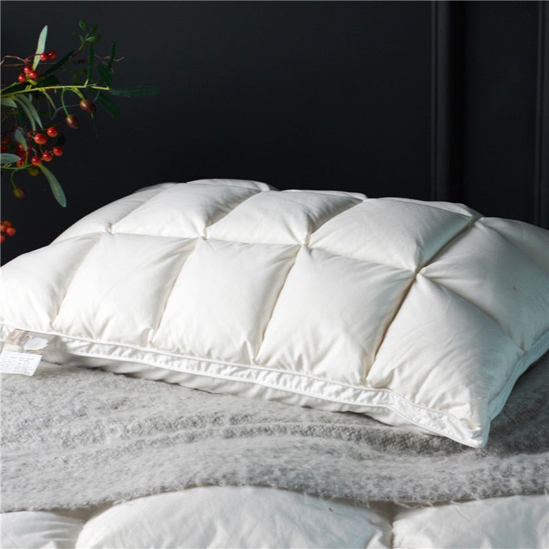 Aura Premium Natural Goose Down Pillow Set(Pair) Duvet Cover Set - Venetto Design Venettodesign.com
