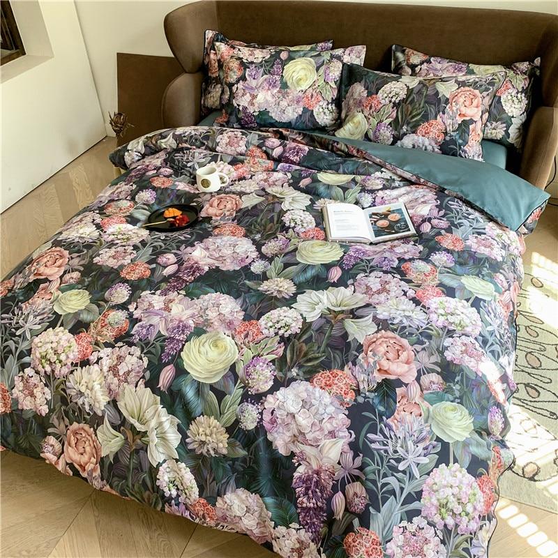 Stella Floral Ultra Soft Egyptian Cotton Duvet Cover Set Duvet Cover Set - Venetto Design Venettodesign.com