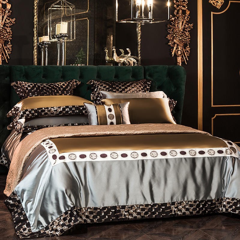 Gloria Embroidery Egyptian Cotton Duvet Cover Set Duvet Cover Set - Venetto Design Venettodesign.com