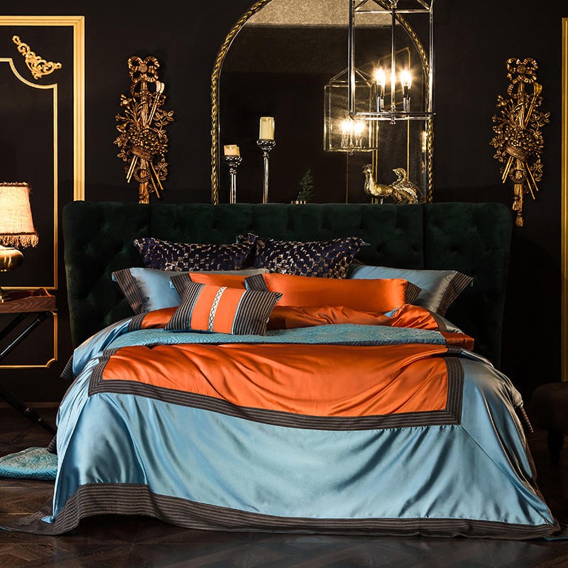 Olivia Embroidery Egyptian Cotton Duvet Cover Set Duvet Cover Set - Venetto Design Queen / 4 Pieces Venettodesign.com