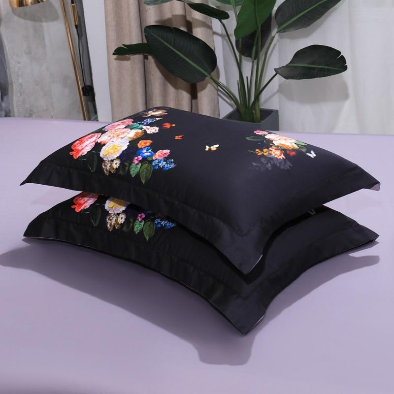 Aida Black Egyptian Cotton Duvet Cover Set Duvet Cover Set - Venetto Design Venettodesign.com