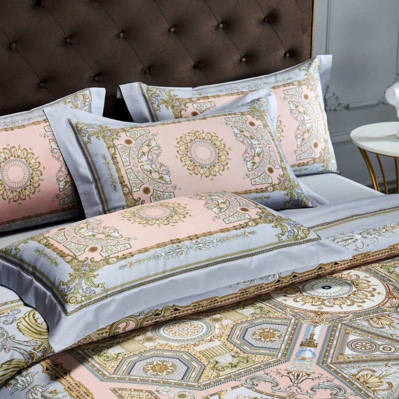 Audrey Art Deco Printed Silky Egyptian Cotton Duvet Cover Set Duvet Cover Set - Venetto Design Venettodesign.com