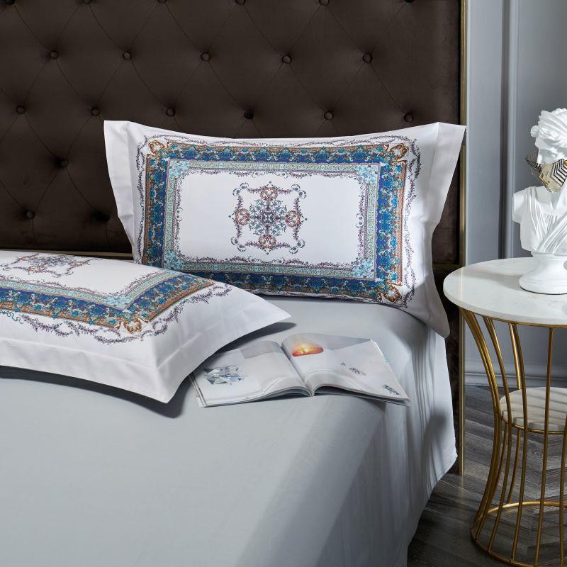 Ava Layered 3D Printed Border Egyptian Cotton Duvet Cover Set Duvet Cover Set - Venetto Design Venettodesign.com