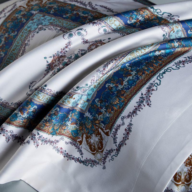 Ava Layered 3D Printed Border Egyptian Cotton Duvet Cover Set Duvet Cover Set - Venetto Design Venettodesign.com
