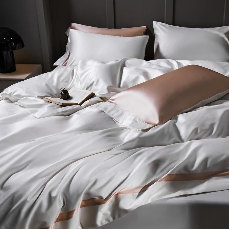 Manya Classic Solid Reversible Egyptian Cotton Duvet Cover Set Duvet Cover Set - Venetto Design Venettodesign.com