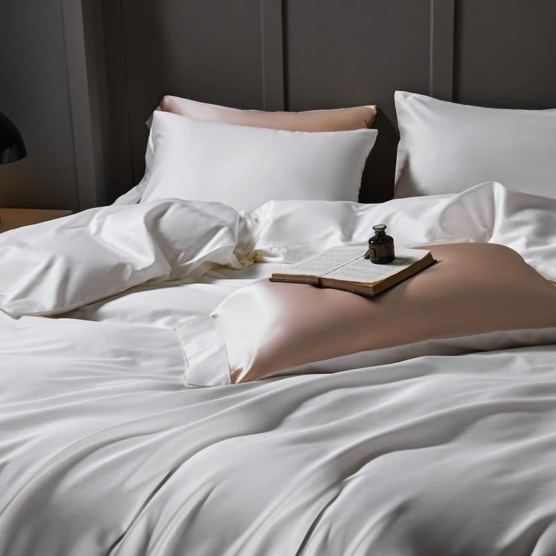 Manya Classic Solid Reversible Egyptian Cotton Duvet Cover Set Duvet Cover Set - Venetto Design Venettodesign.com