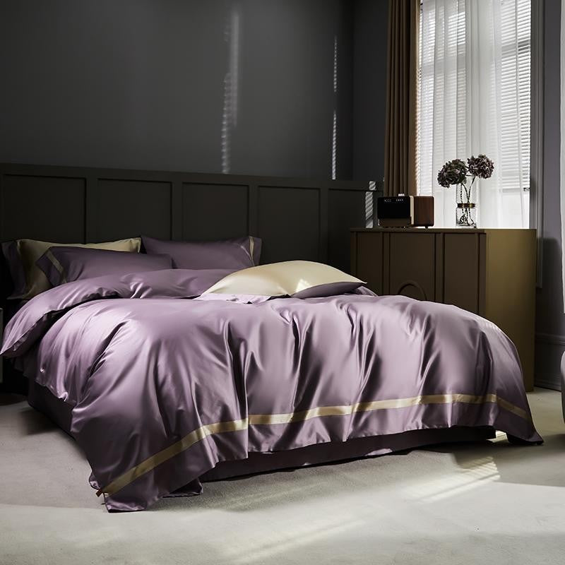 Manya Classic Solid Reversible Egyptian Cotton Duvet Cover Set Duvet Cover Set - Venetto Design Venettodesign.com