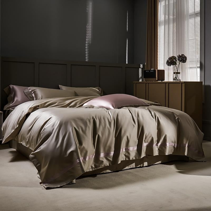Manya Classic Solid Reversible Egyptian Cotton Duvet Cover Set Duvet Cover Set - Venetto Design Venettodesign.com