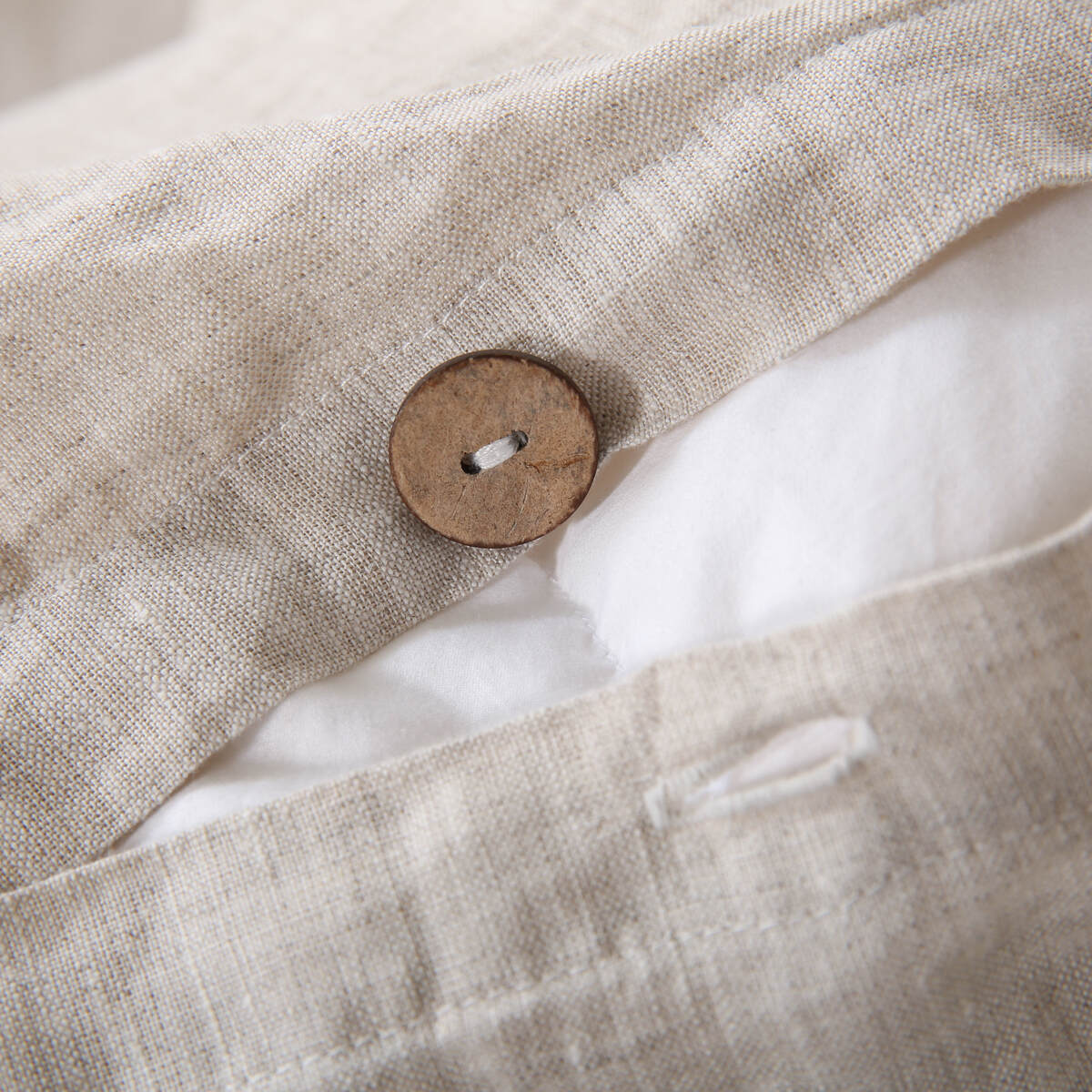 Linova Oatmeal Luxury French Linen Bedding Set