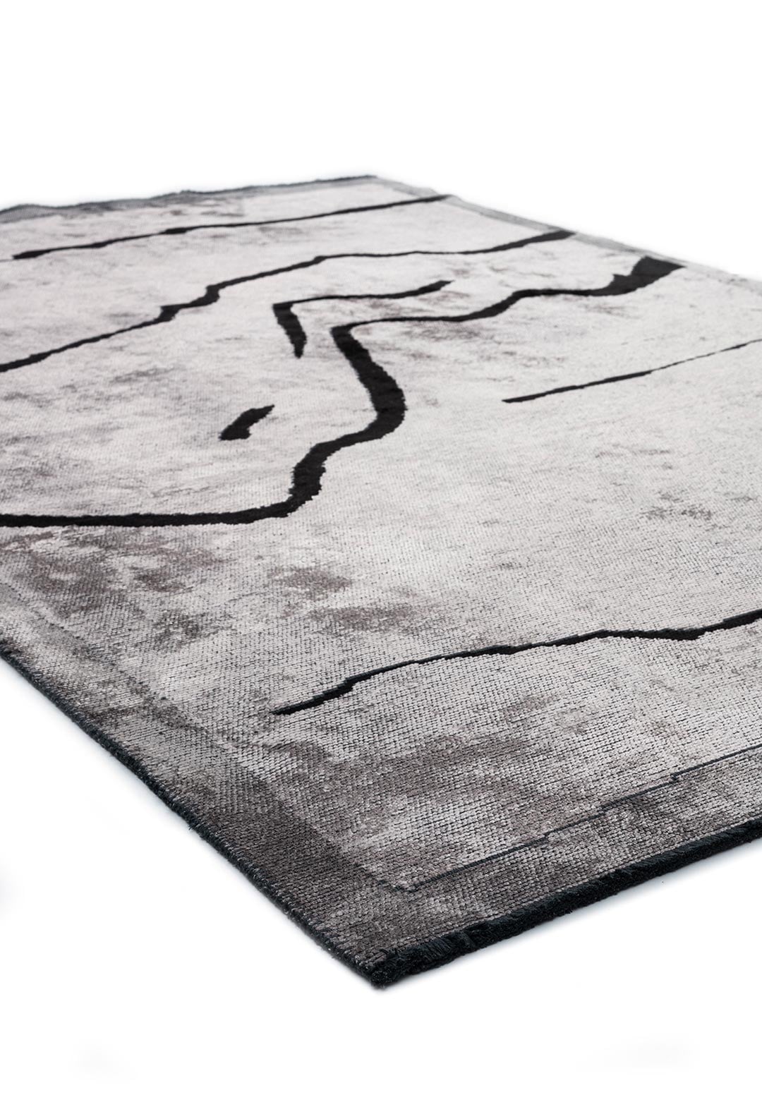 Chelsea Black - Light Cream Rug Rugs - Venetto Design Venettodesign.com