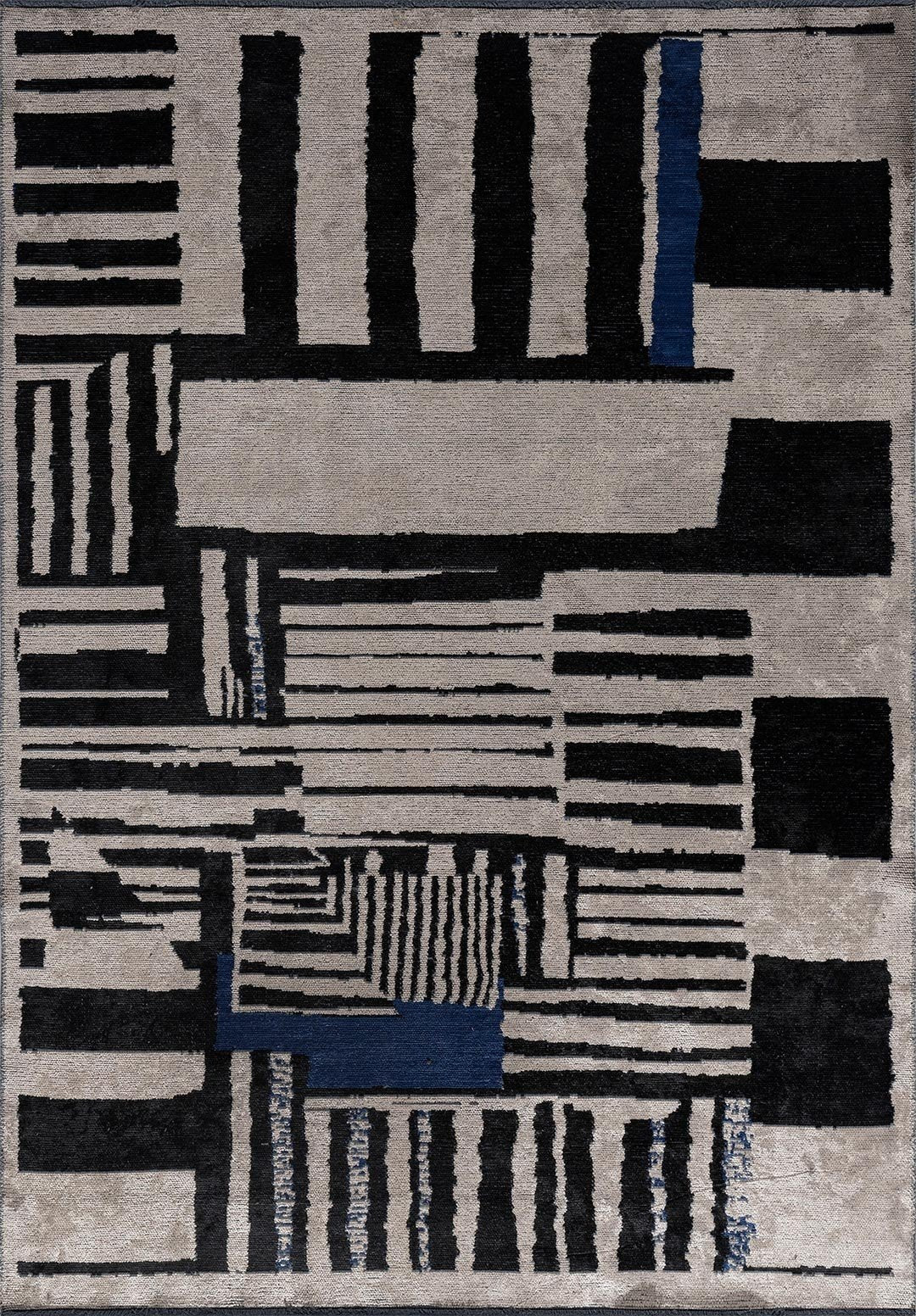 Oxford Black - Beige Rug Rugs - Venetto Design Venettodesign.com