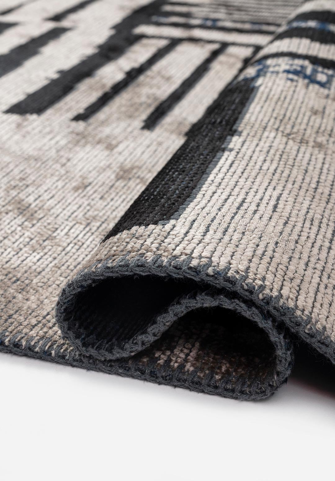 Oxford Black - Beige Rug Rugs - Venetto Design Venettodesign.com