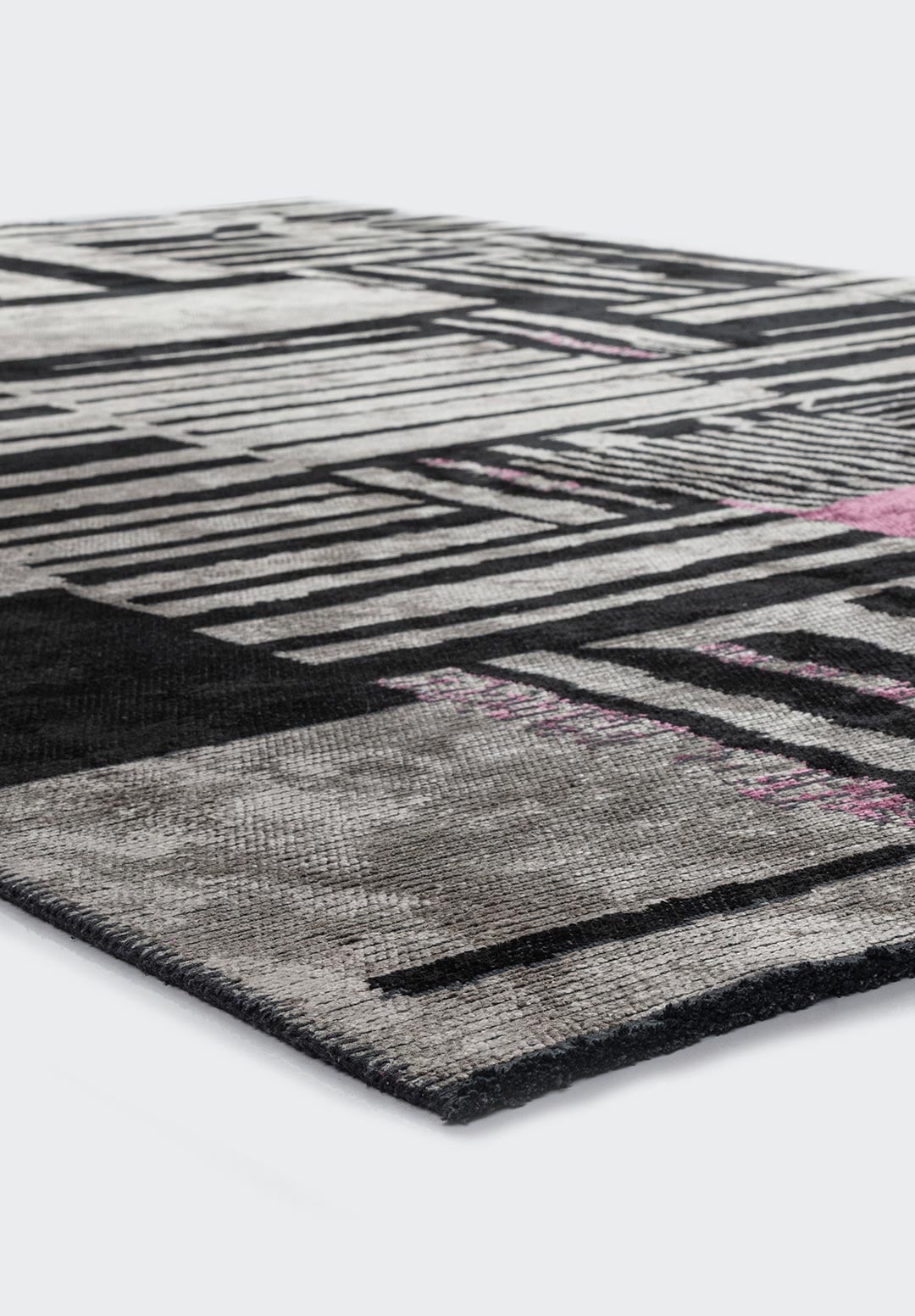 Oxford Black - Grey Rug Rugs - Venetto Design Venettodesign.com