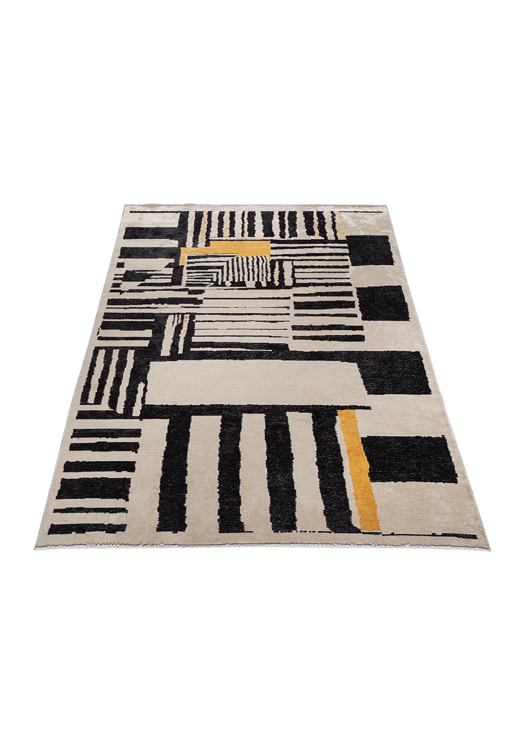 Oxford Black - Cream Rug Rugs - Venetto Design Venettodesign.com
