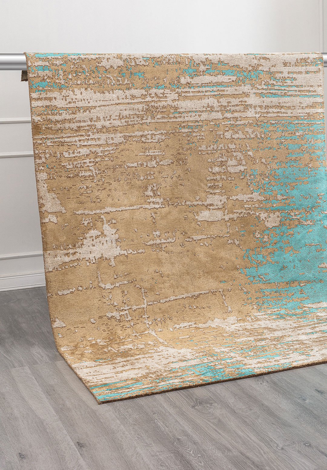 Volos Turquoise - Dark Beige Rug Rugs - Venetto Design Venettodesign.com