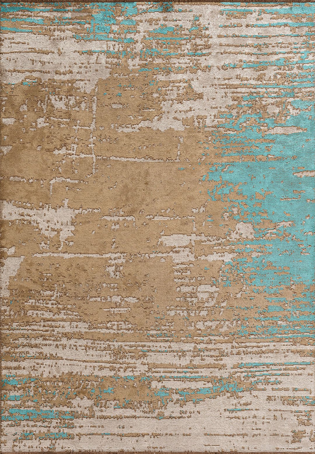 Volos Turquoise - Dark Beige Rug Rugs - Venetto Design Venettodesign.com