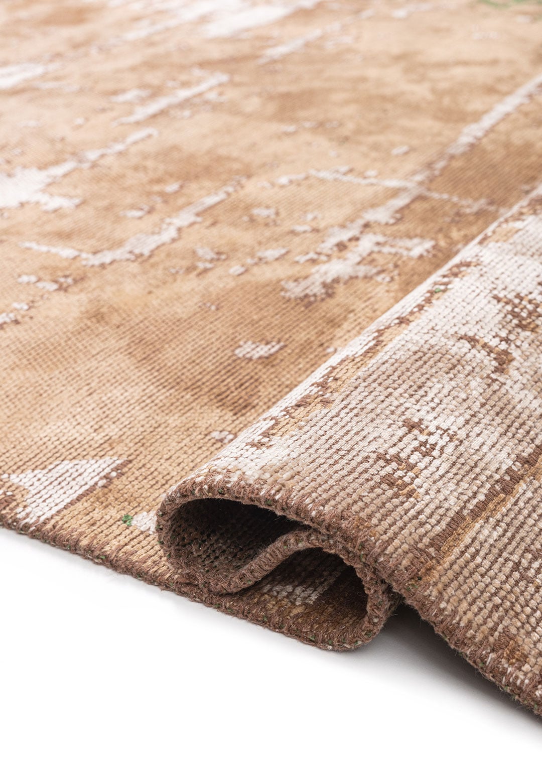 Volos Forest Green - Dark Beige Rug Rugs - Venetto Design Venettodesign.com
