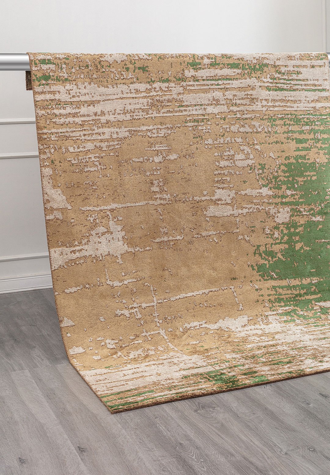 Volos Forest Green - Dark Beige Rug Rugs - Venetto Design Venettodesign.com