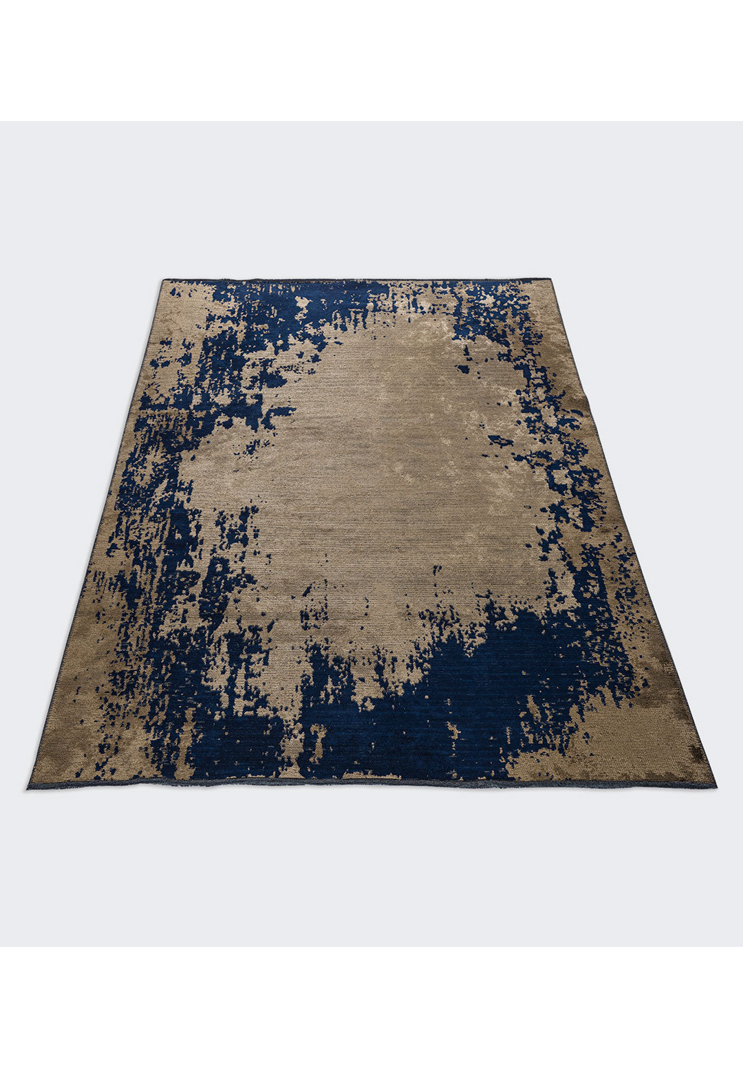 Stockholm Dark Navy - Dark Beige Rug Rugs - Venetto Design Venettodesign.com