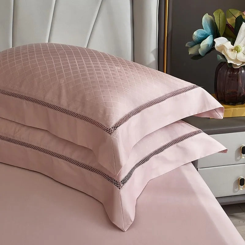 Hilla Rose Jacquard Egyptian Cotton Luxury Bedding Set