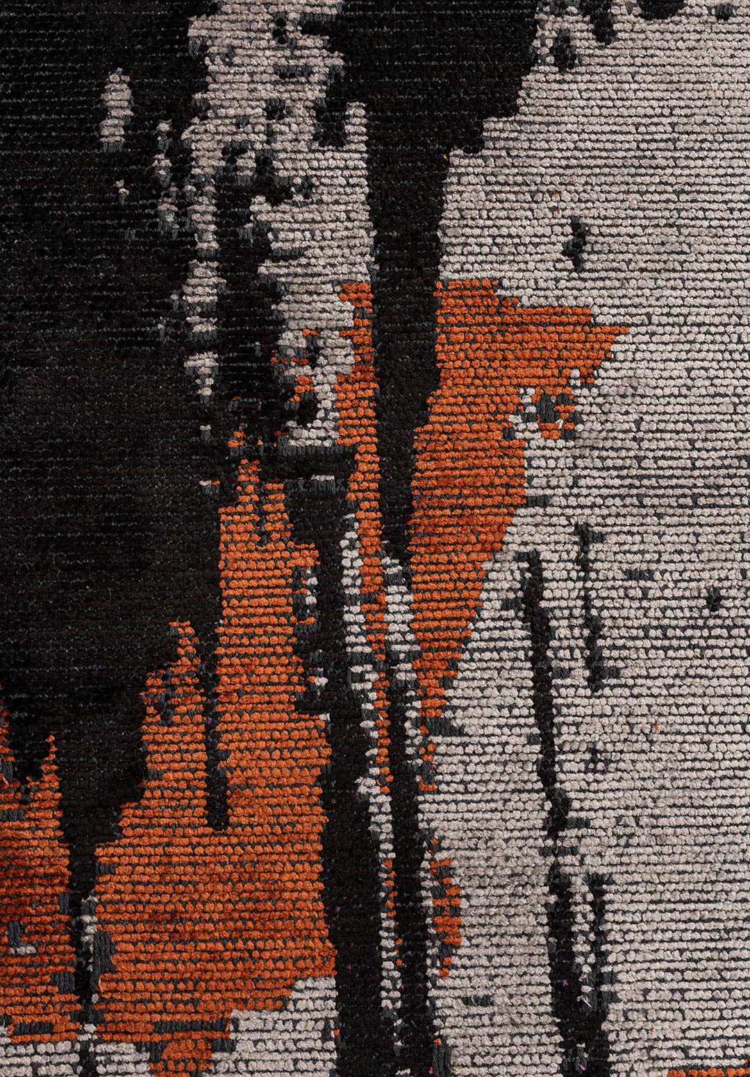 Po Black - Light Grey Rug Rugs - Venetto Design Venettodesign.com