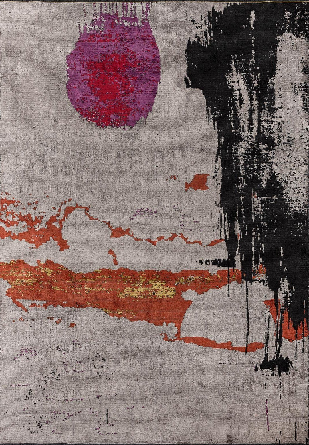 Po Black - Light Grey Rug Rugs - Venetto Design Venettodesign.com
